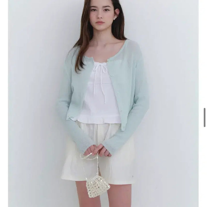 [BUNJANG] Lettera Basic Round Cardigan (Mint) / 레테라 Lettera 베이직 라운드 가디건(민트)