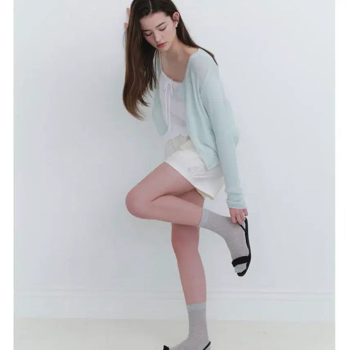 [BUNJANG] Lettera Basic Round Cardigan (Mint) / 레테라 Lettera 베이직 라운드 가디건(민트)