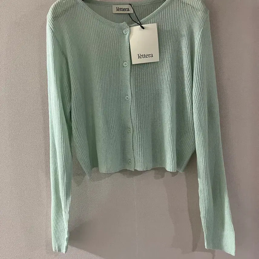 [BUNJANG] Lettera Basic Round Cardigan (Mint) / 레테라 Lettera 베이직 라운드 가디건(민트)