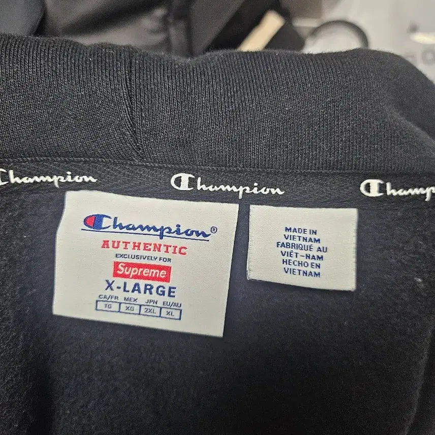 [BUNJANG] Supreme x Champion Hoodie Black XL / 슈프림x챔피온 후드집업 24ss