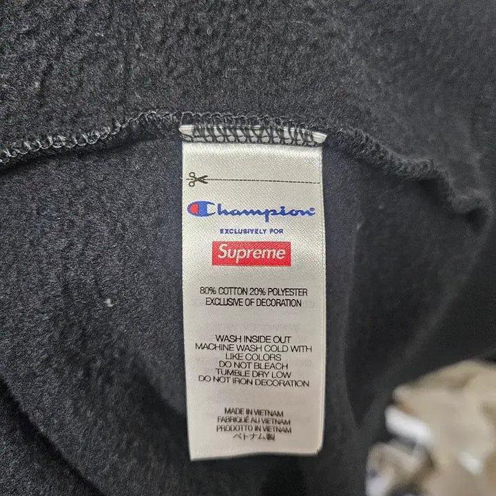 [BUNJANG] Supreme x Champion Hoodie Black XL / 슈프림x챔피온 후드집업 24ss