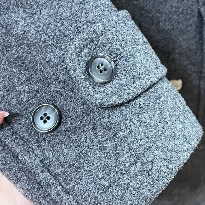 [BUNJANG] Uniqlo Gray Duffle Coat / 유니클로 그레이 더플코트 떡볶이 코트
