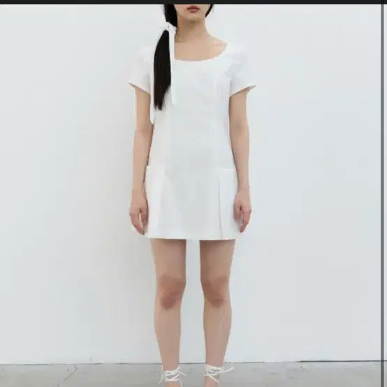 [BUNJANG] Studio Table Half Pleats Skirt (Black) / 스튜디오테이블 원피스 Half pleats skirt (블랙색상)