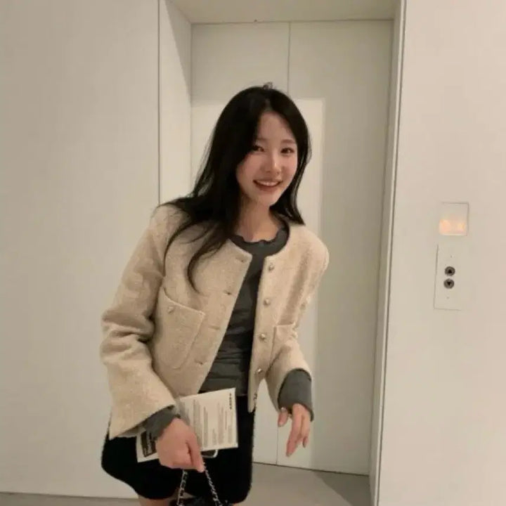 [BUNJANG] Lazy Shop Lemant Tweed Jacket / 레이지샵 르망트위드자켓