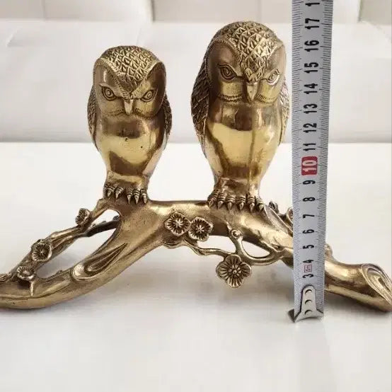 [BUNJANG] Owl Couple Bronze Sculpture / 부엉이부부 브론즈
