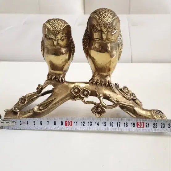 [BUNJANG] Owl Couple Bronze Sculpture / 부엉이부부 브론즈