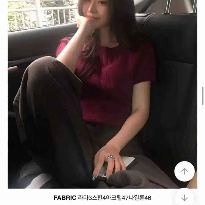 [BUNJANG] Near Wear Cable Knit Short Sleeve Sweater / 니어웨어 꽈배기 반팔니트 퍼플
