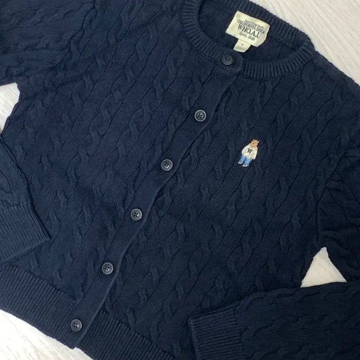[BUNJANG] Who.A.U Navy Cable Knit Cardigan S Size / 후아유 네이비 케이블 니트 가디건 S사이즈