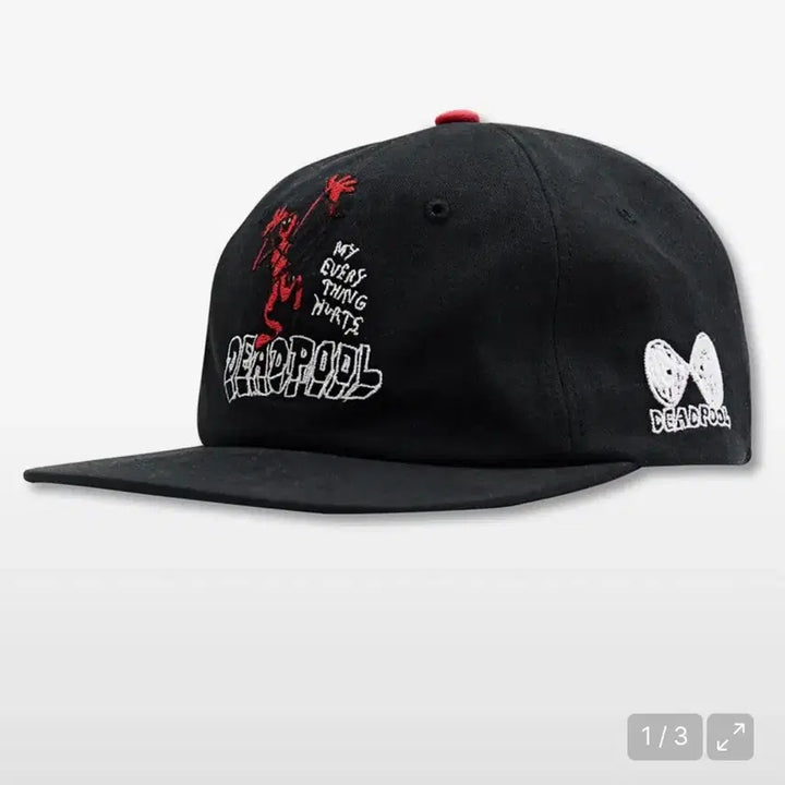[BUNJANG] YesEyeSee Deadpool Cap Black Cap / 예스아이씨 데드풀 캡 Deadpool Cap Black 예아씨