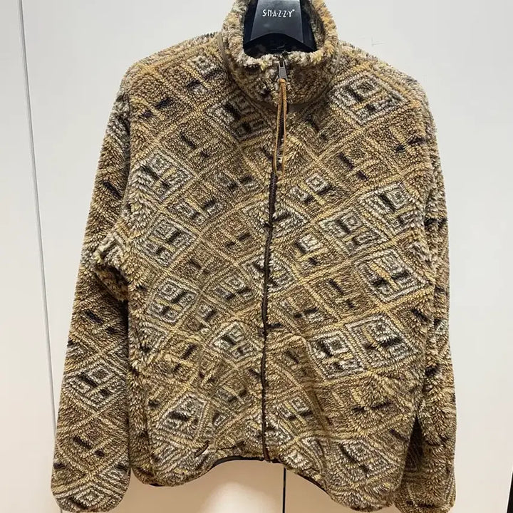 [BUNJANG] OrSlow African Pattern Boa Fleece Jacket Size 3 / 3) 오어슬로우 아프리칸 패턴 보아 플리츠 자켓