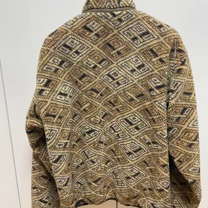 [BUNJANG] OrSlow African Pattern Boa Fleece Jacket Size 3 / 3) 오어슬로우 아프리칸 패턴 보아 플리츠 자켓