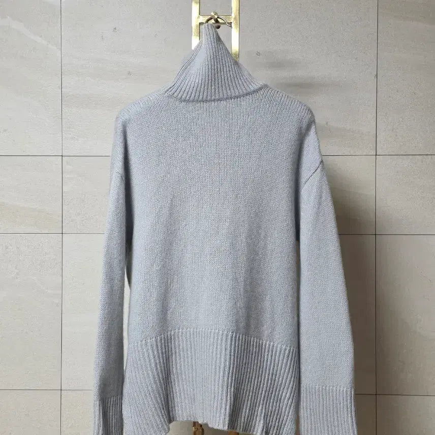 [BUNJANG] Sie Seoul High Neck Side Slit Knit Sweater / 시에 울 하이넥 사이드 슬릿 니트
