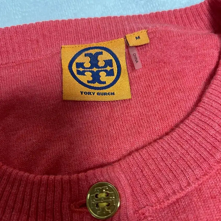 [BUNJANG] Tory Burch Pink Cashmere Cardigan / 토리버치 핑크 캐시미어 가디건