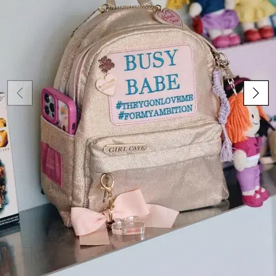 [BUNJANG] Entreev Busy Baby Gold Mini Backpack / 앙트레브 Busy baby gold mini 백팩(정품)