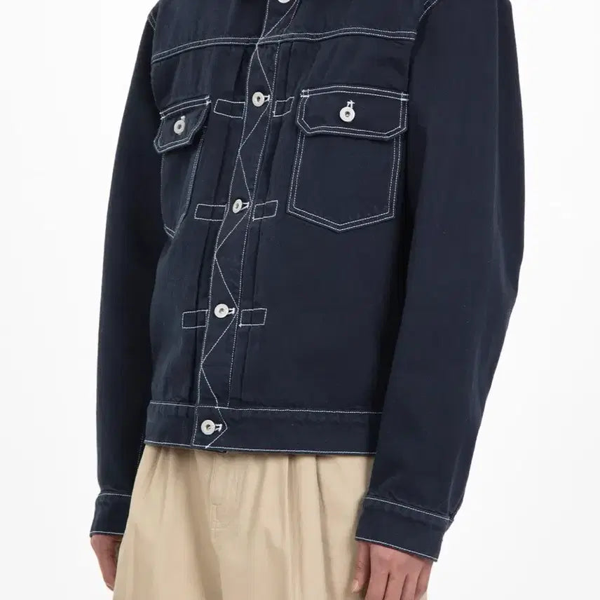 [BUNJANG] Birthday Suit Minimalist Trucker Jacket / 벌스데이수트 미니멀 트러커 자켓