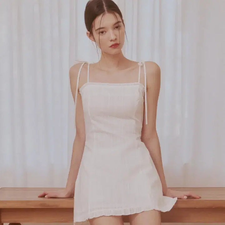 [BUNJANG] Not Your Rose Lace Frill Mini Dress / 낫유어로즈 Lace frill mini dress