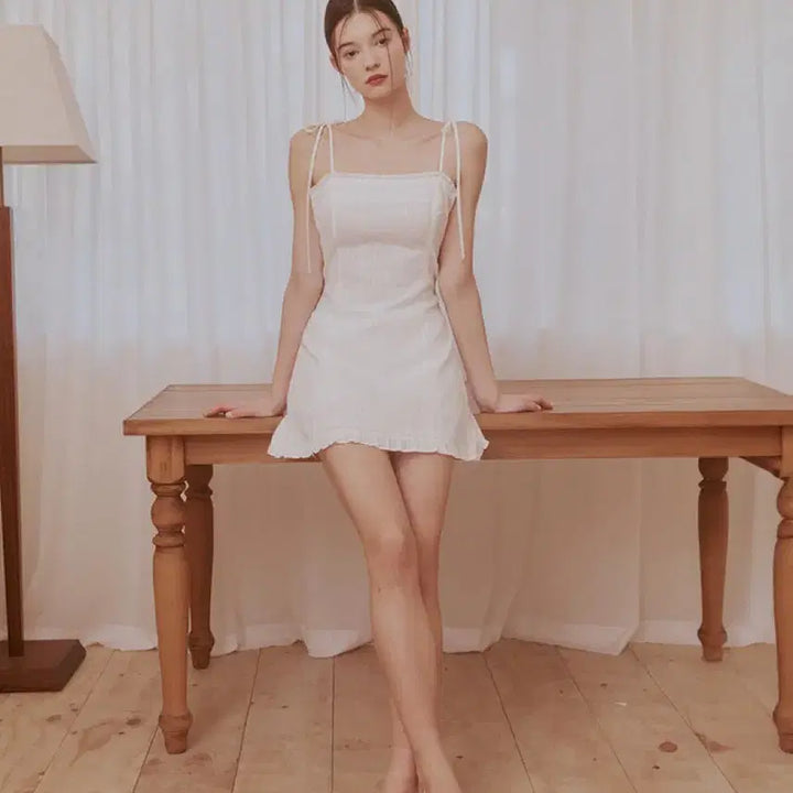 [BUNJANG] Not Your Rose Lace Frill Mini Dress / 낫유어로즈 Lace frill mini dress