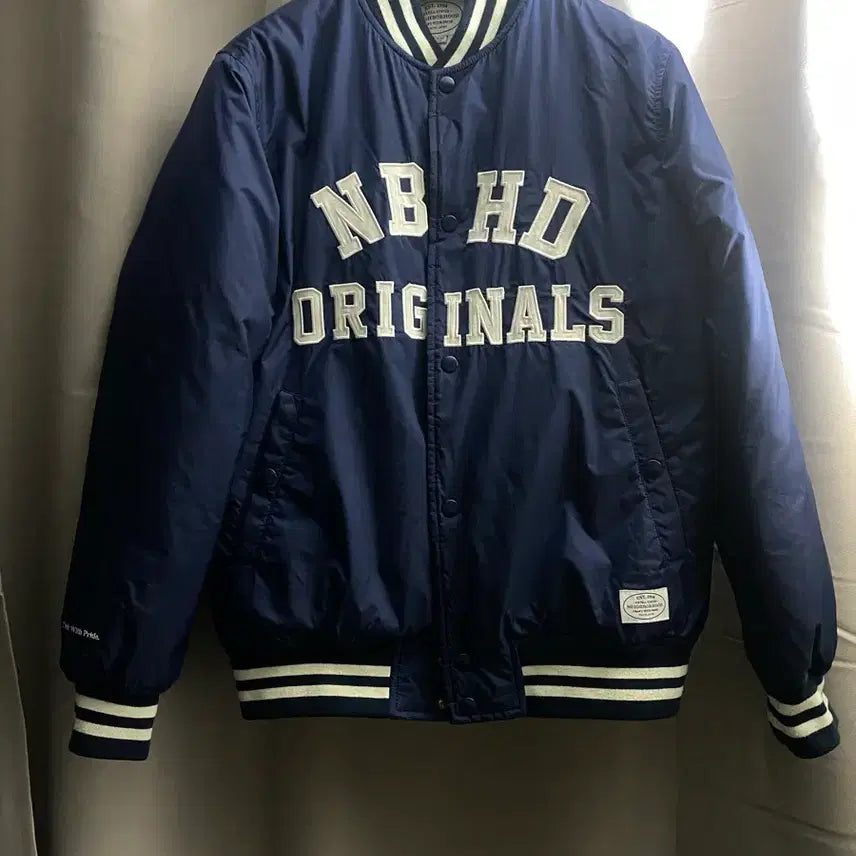 [BUNJANG] NBHD Navy Varsity Jacket / 네이버후드 NBHD 네이비 바시티 자켓