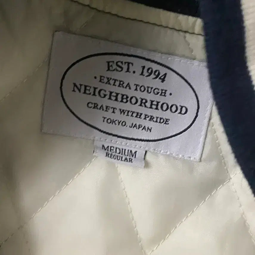 [BUNJANG] NBHD Navy Varsity Jacket / 네이버후드 NBHD 네이비 바시티 자켓