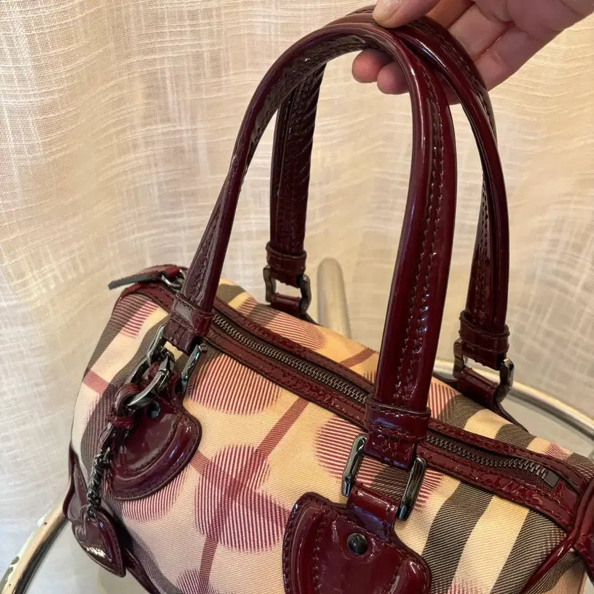 [BUNJANG] Burberry Nova Check Heart Tote Bag / 정품 버버리 하트 노바체크 갸루 토트백
