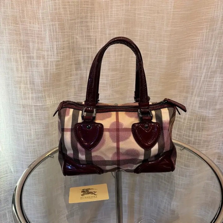 [BUNJANG] Burberry Nova Check Heart Tote Bag / 정품 버버리 하트 노바체크 갸루 토트백