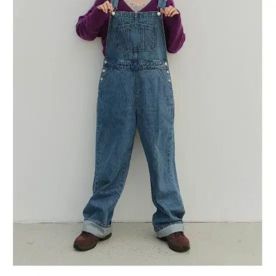[BUNJANG] On Mood Vintage Denim Overall / 온무드 빈티지 데님 오버롤 (멜빵바지)