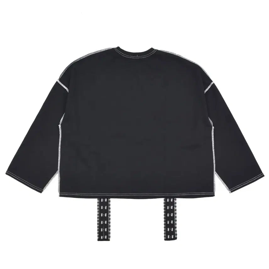 [BUNJANG] Volcan Lace Hook Stitch Long T-shirt / volcan 볼칸 레이스 훅 스티치 롱 티셔츠
