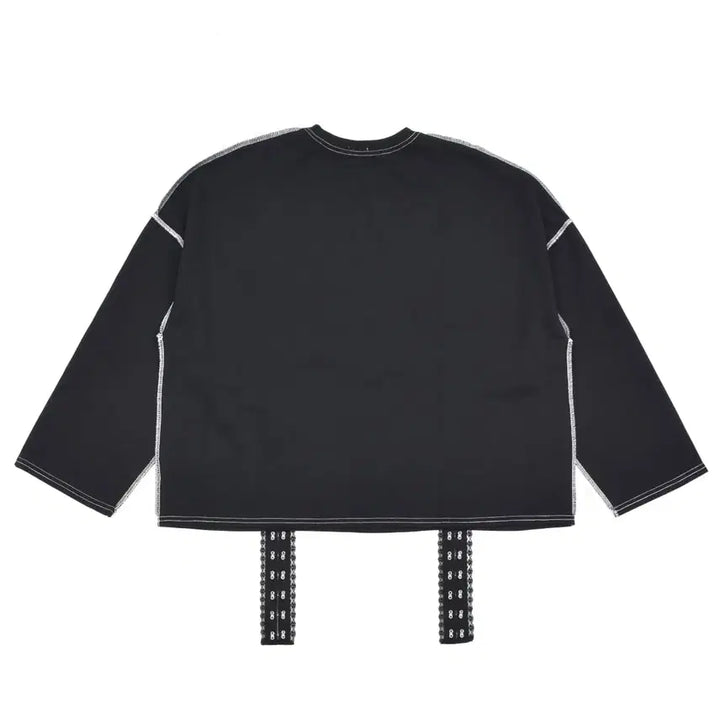 [BUNJANG] Volcan Lace Hook Stitch Long T-shirt / volcan 볼칸 레이스 훅 스티치 롱 티셔츠
