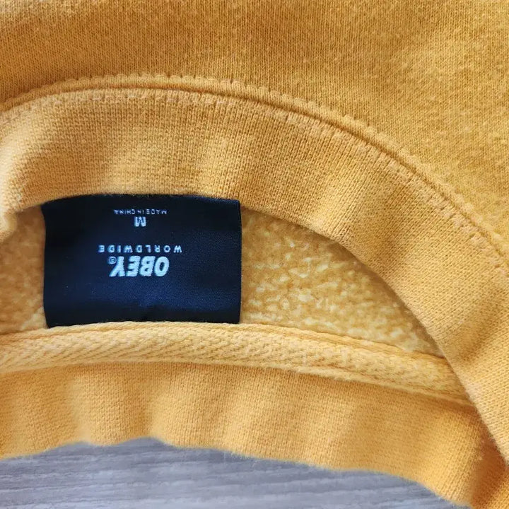 [BUNJANG] OBEY Yellow Sweatshirt / 오베이 OBEY 옐로우 맨투맨 티셔츠