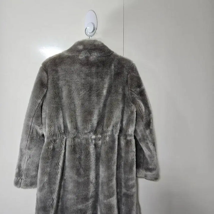 [BUNJANG] YESSE Gray Fur Coat (Size 66) / 예쎄 YESSE 퍼 코트 그레이 66