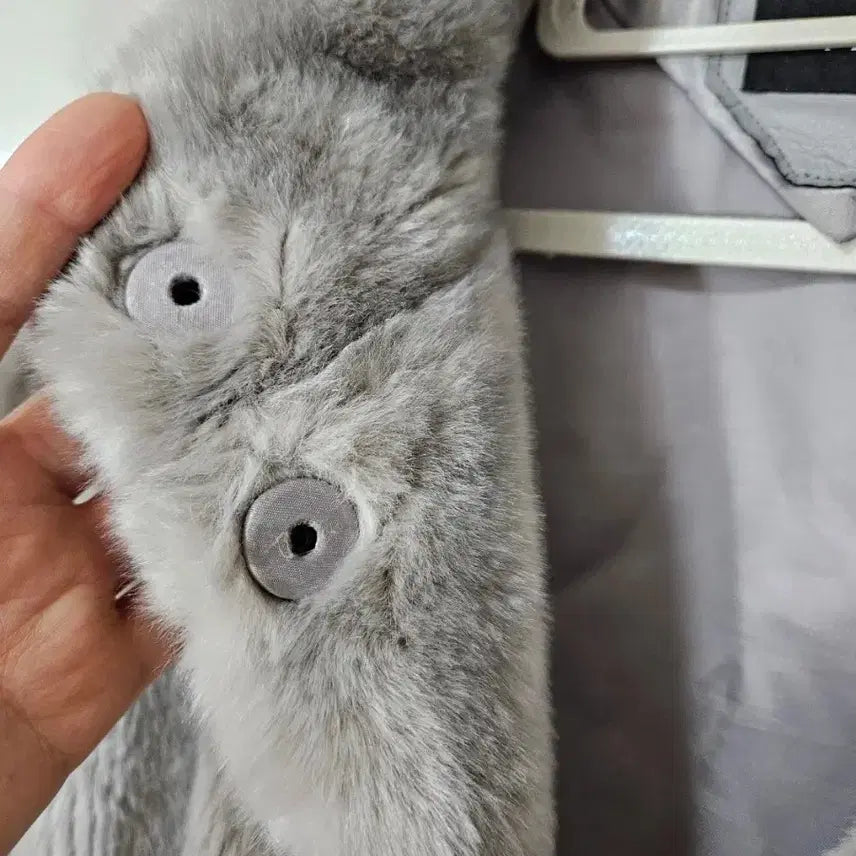 [BUNJANG] YESSE Gray Fur Coat (Size 66) / 예쎄 YESSE 퍼 코트 그레이 66