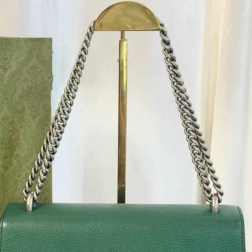 [BUNJANG] Gucci Dionysus Small Shoulder Bag / [정품] 구찌 디오니서스 그린 레더 스몰 숄더백 400249