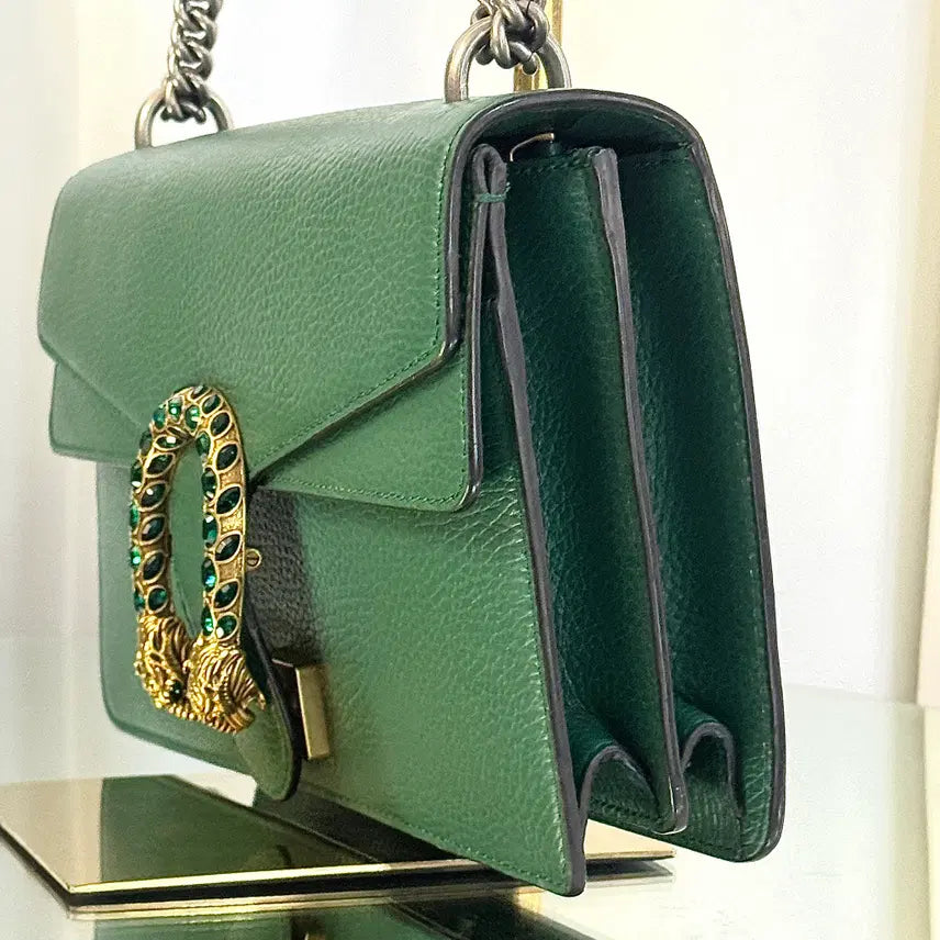 [BUNJANG] Gucci Dionysus Small Shoulder Bag / [정품] 구찌 디오니서스 그린 레더 스몰 숄더백 400249