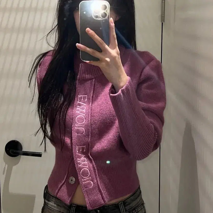 [BUNJANG] Evmou Flower Purple Cardigan / 에브모우 플라워퍼플 가디건 구합니다