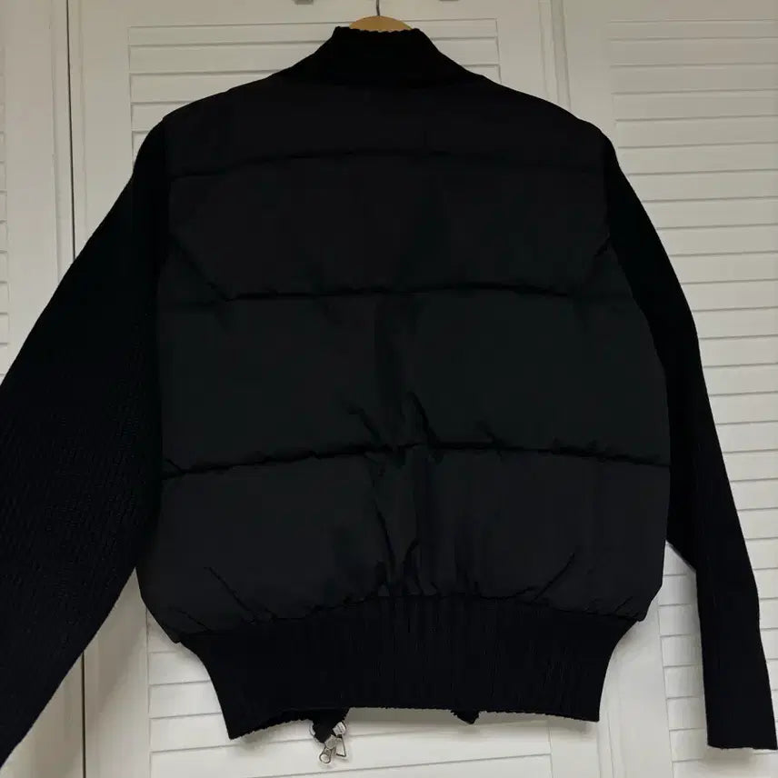 [BUNJANG] Black Knit Padded Jumper / 블랙 니트 패딩 점퍼