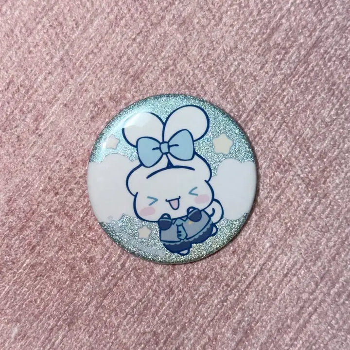 [BUNJANG] Hatsune Miku x Cinnamoroll Glitter Can Badge / 하츠네미쿠 X 시나모롤 콜라보 글리터 캔뱃지