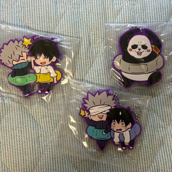 [BUNJANG] Jujutsu Kaisen 0 Yuta, Gojo, Panda Rubber Strap Bundle Set / 주술회전0 러버스트랩 러버 가챠 유타고죠 유타토게 판다