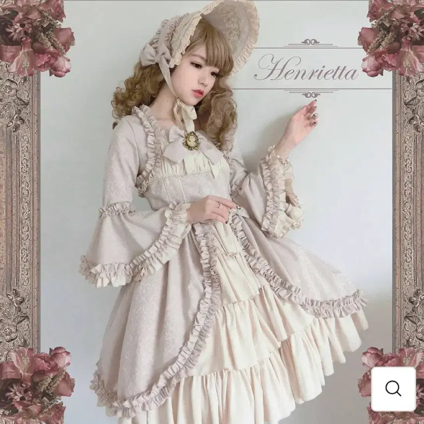[BUNJANG] Henrietta Victorian Lolita Dress Bundle Set / 헨리에타 빅토리안 돌 드레스 보닛파이에2개 일괄