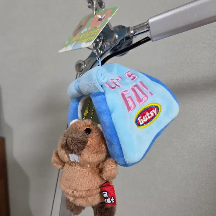 [BUNJANG] Marmot Beaver Doll Keyring + Tent / 마모트 비버 인형 키링 + 텐트