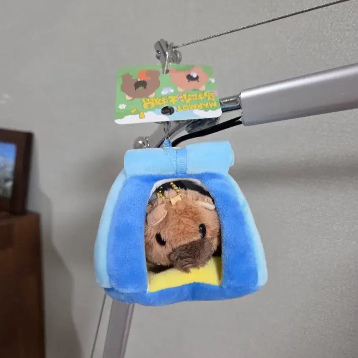 [BUNJANG] Marmot Beaver Doll Keyring + Tent / 마모트 비버 인형 키링 + 텐트