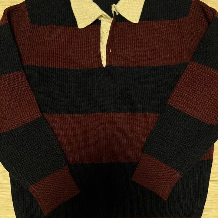[BUNJANG] Unionblue Merino Rugby Polo Knit (M) / 유니온블루 럭비 메리노 폴로 니트 (M)