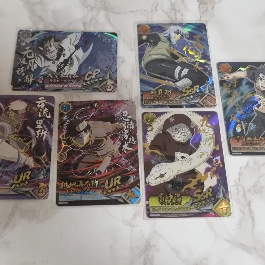 [BUNJANG] Naruto Anime Card Bundle Set (SSR/UR/CP) / 일괄) 나루토 카드 SSR/UR/CP등급 6장(시스이, 단, 자부자 등)