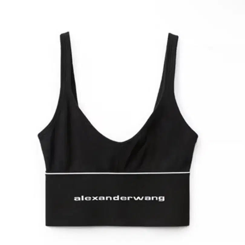 [BUNJANG] Alexander Wang Elastic Logo Bra Top Black S / (새상품) 알렉산더왕 엘라스틱 브라 탑 블랙 s 슬리브리스 크롭