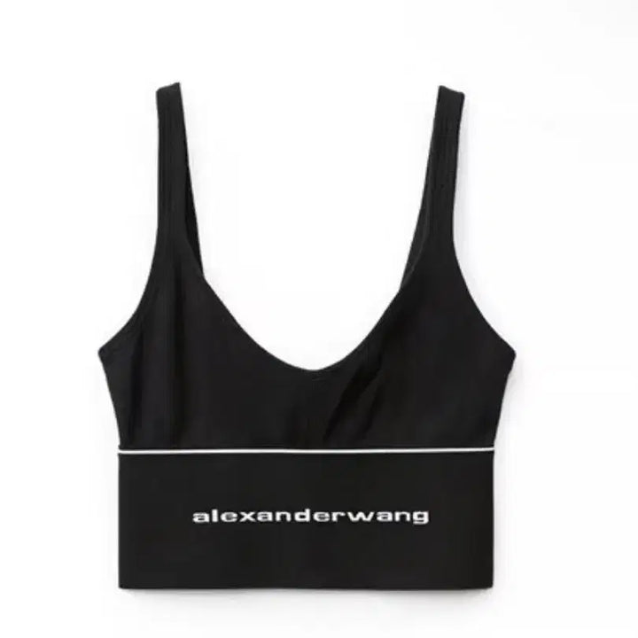 [BUNJANG] Alexander Wang Elastic Logo Bra Top Black S / (새상품) 알렉산더왕 엘라스틱 브라 탑 블랙 s 슬리브리스 크롭
