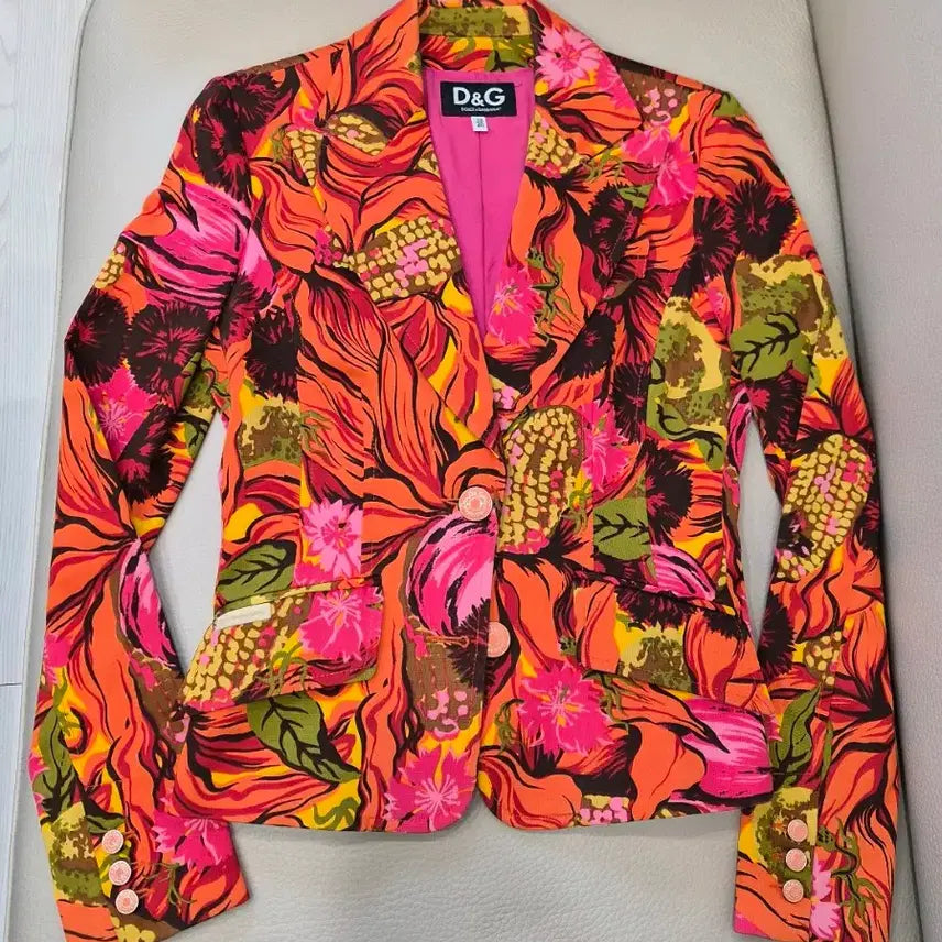 [BUNJANG] Dolce & Gabbana Floral Blazer Jacket / 돌체앤가바나 D&G 정품 여성 플라워 패턴 블레이저 자켓