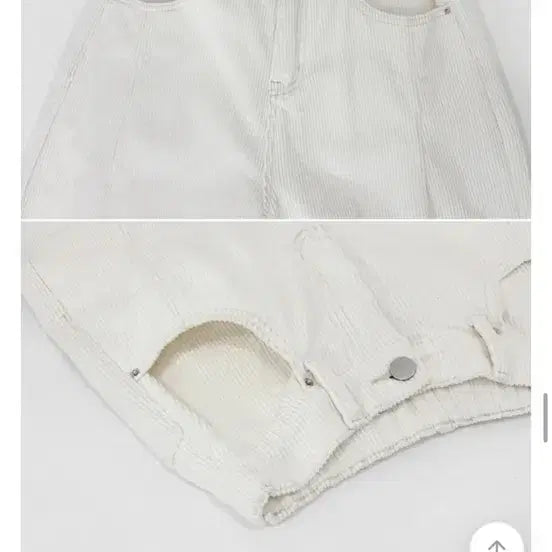[BUNJANG] Kimahop Ivory Corduroy Wide Pants / 김아홉 36 아이보리 골덴 와이드 와이드팬츠 레이어드 블랙업