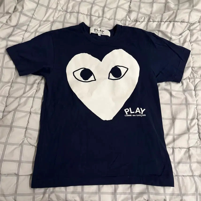 [BUNJANG] Comme des Garçons Logo T-Shirt Navy / 꼼데가르송 반팔 네이비