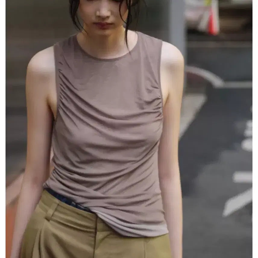 [BUNJANG] Zara Layered Camisole S Brown New With Tags / 자라 레이어드 나시 s 새상품,택O