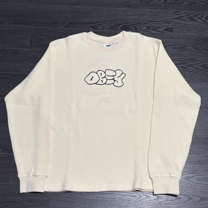 [BUNJANG] OBEY Thermal Long Sleeve Ivory / (M) 오베이 써멀 롱슬리브 아이보리