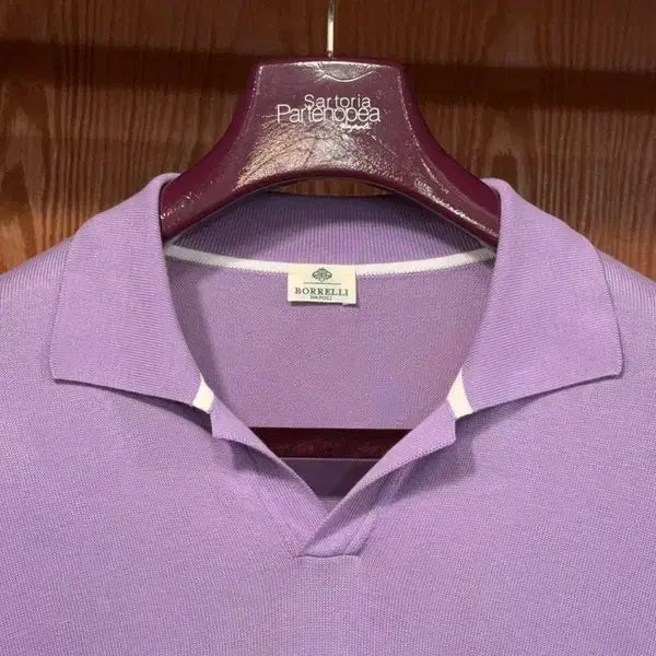 [BUNJANG] Luigi Borrelli Wool Knit Sweater Purple / 루이지보렐리 니트 105